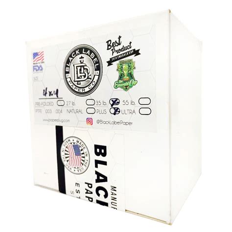 Black Label Parchment Paper Ultra 4X4 55 Lb Plus 1000 Sheets – SmokeTokes