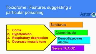 Toxidrome approach in emergency room | PPT