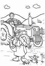 Couple Of Farmer In The Farm Coloring Page  Sky sketch template