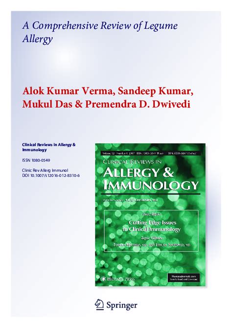 (PDF) A comprehensive review of legume allergy