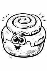 Cinnamon Roll Coloring Pages  ColoringDraftcom sketch template