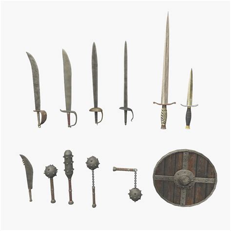 Melee Weapons And Swords 3D Model - TurboSquid 1857436