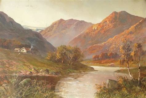 Francis E. Jamieson - Scottish Highland River Landscape Sunset Oil ...