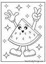 Watermelon Coloring Pages  Summer coloring Turtle sketch template