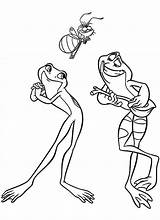 Tiana And Naveen Coloring Pages  Princess Tiana In Frog Bodies sketch template