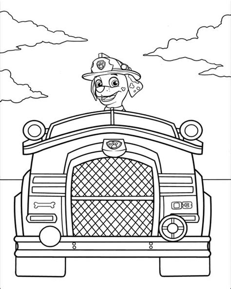 paw patrol fire truck coloring page - Clip Art Library