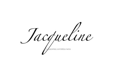 Jacqueline Name Tattoo Designs