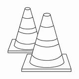 Construction Cone Coloring Pages sketch template