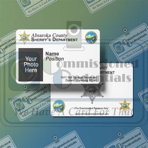 Custom Absaroka County Sheriff’s Department ID – Commissioned Credentials