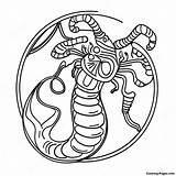 Scorpio Zodiac Sign Coloring Page  Pagescom sketch template
