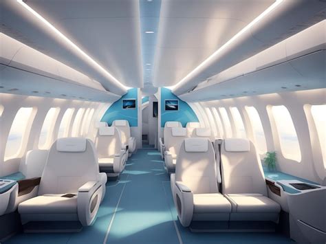 Premium Photo | Modern airplane interior concept