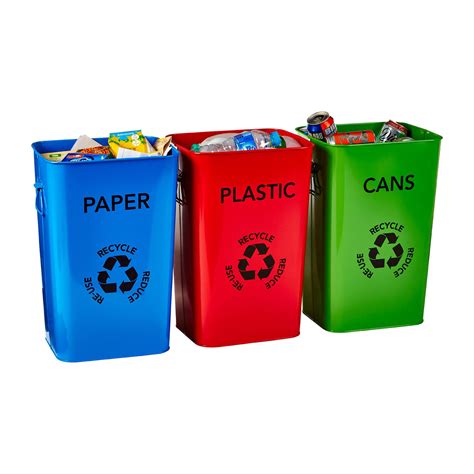 Set of 3 Recycling Bins