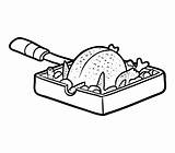 Premium Vector  Coloring Book For Children roasted chicken In A sketch template