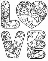 Free Love Lettering coloring Sheet And PDF To Print sketch template