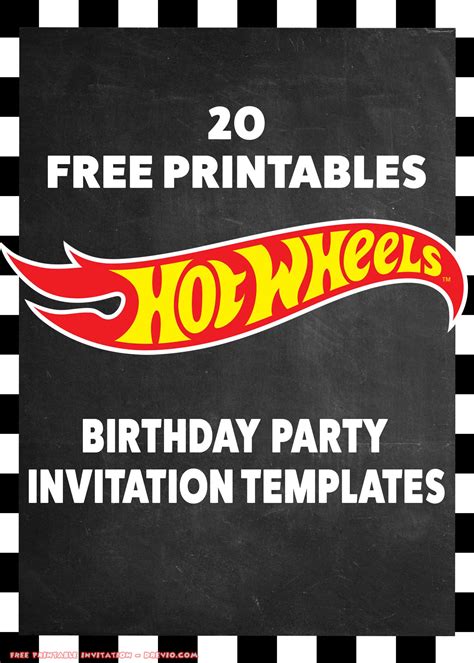 Hot wheels Birthday Invitation instant download Hot wheels electronic ...