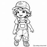 Overalls Coloring Pages  Free & Printable sketch template