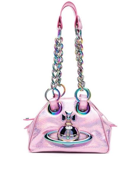 Vivienne Westwood Archive Orb Chain Shoulder Bag in Pink | Lyst