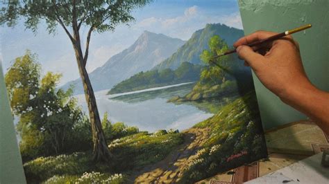 Acrylic Landscape Painting Lesson – Morning in Lake by JmLisondra – Art Web Sale