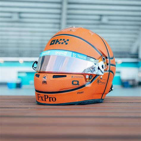 Lando Norris, "Basketball" Design Special Helmet / McLaren F1 Miami GP[F1-Gate .com] - News ...