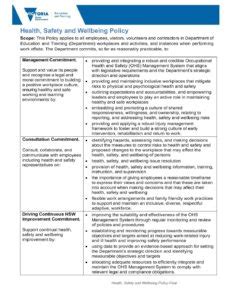 OHS policy – for staff DET 2022 – Weeroona College Bendigo