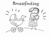 Breastfeeding Pages Printable Coloring sketch template