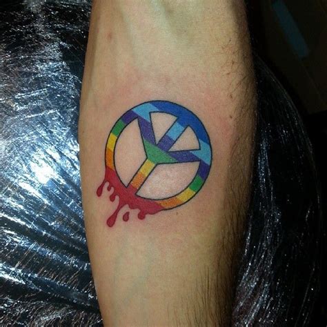 30 Cool Peace Sign Tattoo Meaning and Ideas - Make Love Not War | Peace sign tattoos, Japanese ...