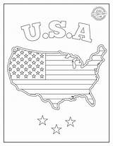 American Flag Coloring Page sketch template