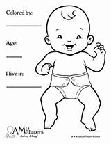 Diaper Coloring Page sketch template