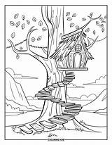 120  Treehouse Coloring Pages For Kids & Adults Free Printable PDFs sketch template