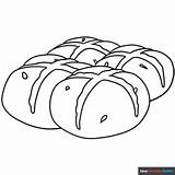 Hot Cross Buns Coloring Page  Easy Drawing Guides sketch template