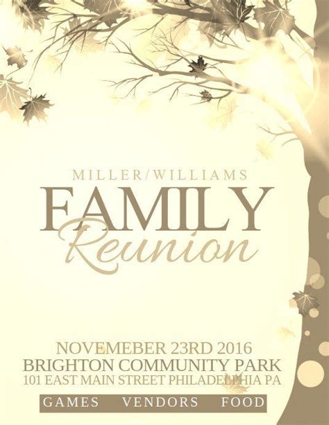 Family Reunion Flyer Templates Family Reunion Template | Family reunion, Family reunion ...