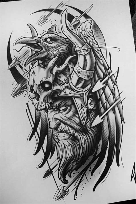 Viking Warrior Tattoo Drawings - Drawing.rjuuc.edu.np