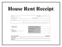 House rent receipt in Word and Pdf formats