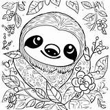 Sloth Coloring Pages For Kids sketch template