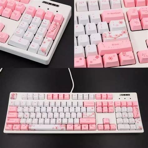 Pink Cherry Blossom Keycap Set Cherry MX Keycaps Keycaps for | Etsy