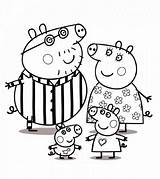 Peppa Pig Family Coloring Pages Print sketch template