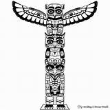 Totem Pole Coloring Pages  Free & Printable sketch template