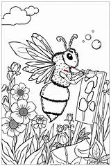 21 Desenhos De abelha Para Colorir PDF E PNG Grátis sketch template