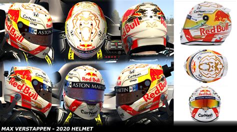 Max Verstappen 2020 - Testing Helmet by George Simmons - Trading Paints