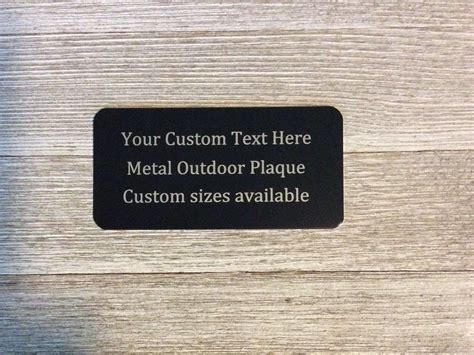 Outdoor Metal Plaque, Engraved With Your Custom Text, Multiple Sizes in 2020 | Metal plaque ...
