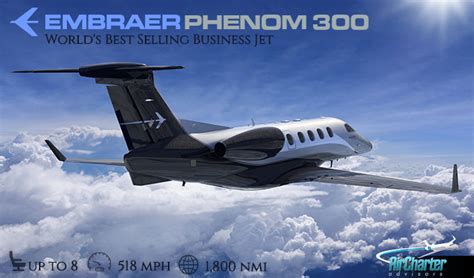 Embraer Phenom 300 | Charter Rates, Photos & Specifications