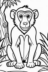 10 Baboon Coloring Pages For Kids  ShadeMaze sketch template