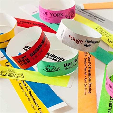 Custom Printed Tyvek Wristbands for Events, 100 Pack, Security, Parties ...