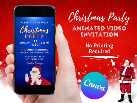 Editable Christmas Party Video Invite Graphic by yoursocialbae · Creative Fabrica