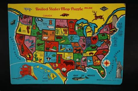 VINTAGE BUILT RITE United States Map Puzzle 503:29 AS IS $9.00 - PicClick