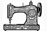 Premium AI Image  Coloring Page sewing machine sketch template