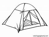 Tent Coloring Sheet Sketch Page sketch template