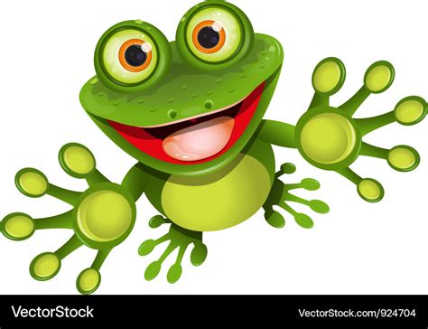 Happy frog Royalty Free Vector Image - VectorStock