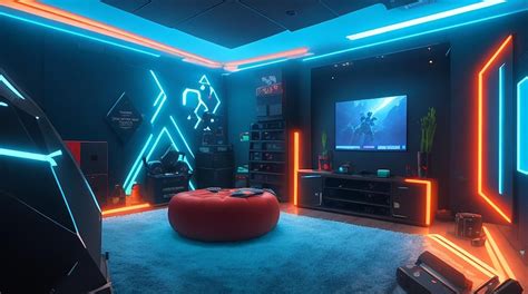 Premium Photo | Virtual reality gaming room with dynamic lighting and ...