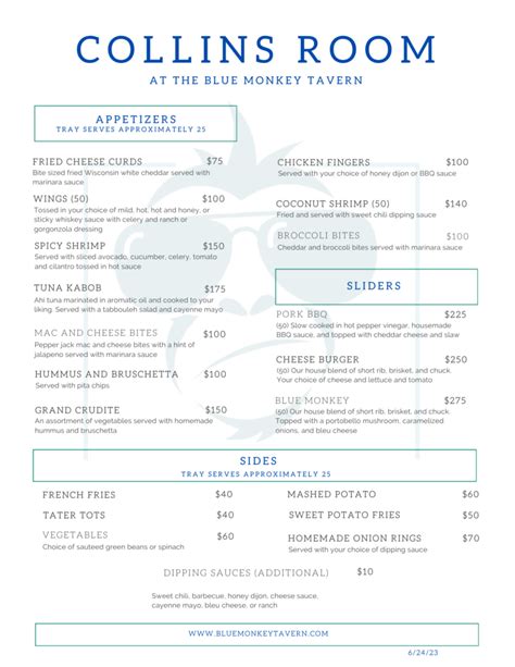 Blue Monkey Tavern – Parties & Catering – Blue Monkey Tavern